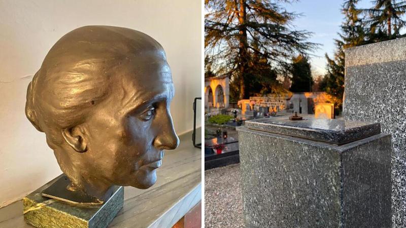 Furto choc al cimitero di Varese: rubato il ritratto della madre dello scultore Angelo Frattini