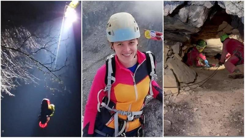 Ottavia Piana fuori dalla grotta di Bueno Fonteno alle 3 del mattino: “È salva, ci dava lei la carica” / Video: l'uscita della barella dalla grotta