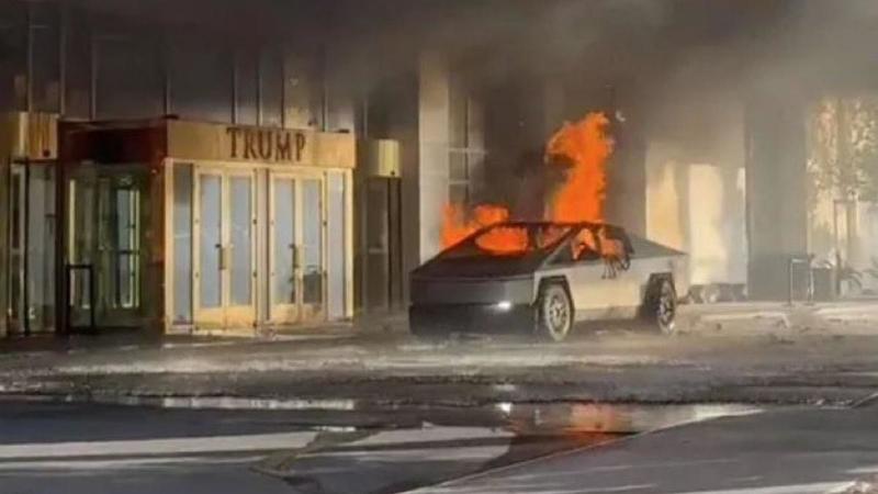 Un muerto tras explosionar una camioneta Tesla en el Hotel Trump de Las Vegas