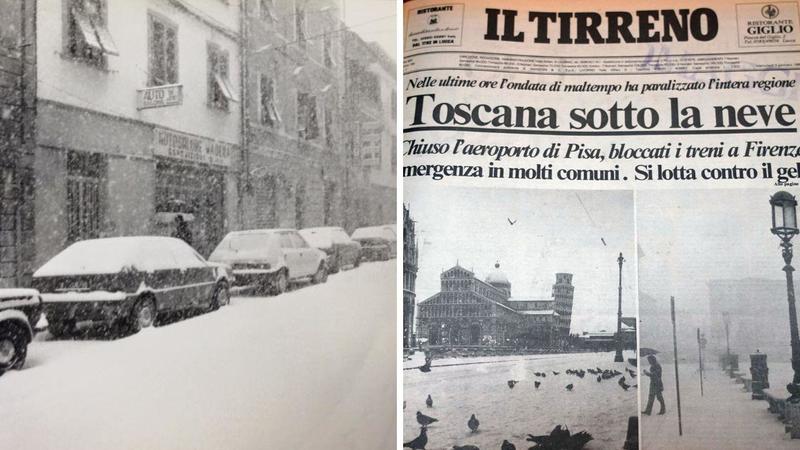 La Toscana sotto la grande nevicata di 40 anni fa, il direttore del Lamma: «C’è un record rimasto imbattuto»