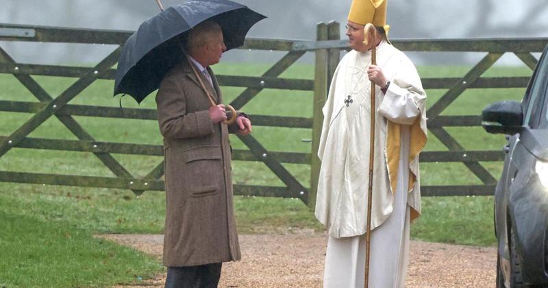 King and Queen brave wintry weather for Sandringham service