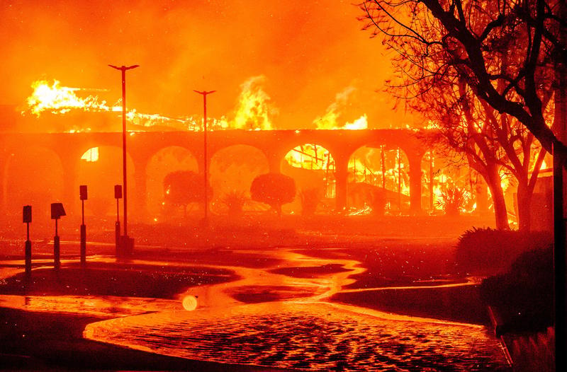 ‘It is crazy’: Wildfires ravage Los Angeles area, destroying synagogue and causing chaos