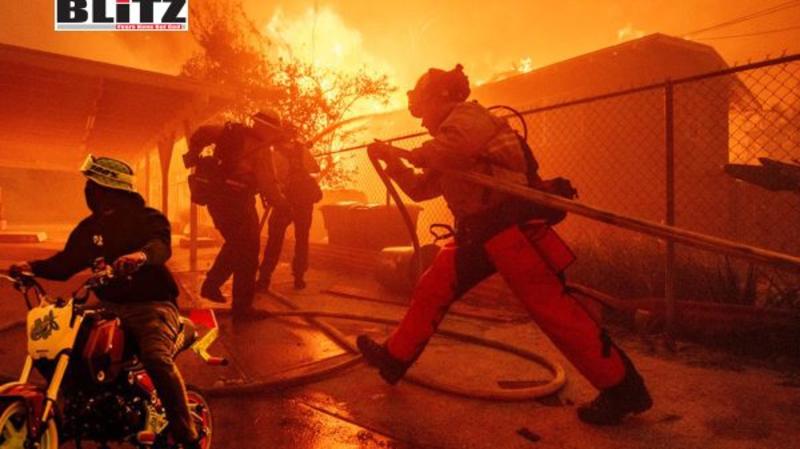 Deadly firestorm ravages Los Angeles County destroying thousands of structures