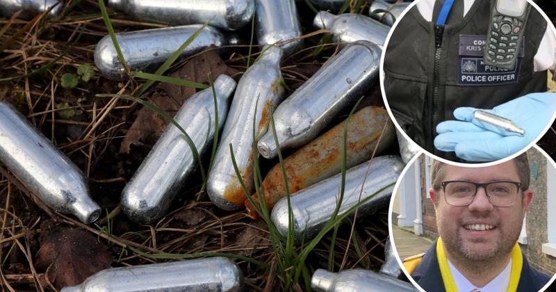 No laughing matter: Norfolk's monthly £15k bill to bin banned nitrous oxide canisters