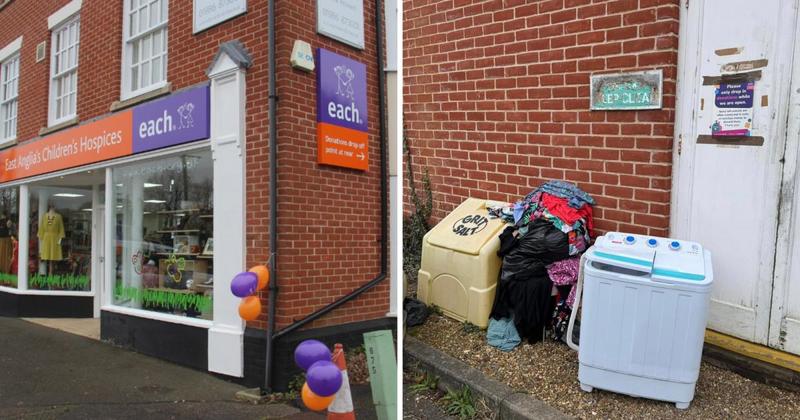 Shop's 'safety hazard' plea after items dumped on doorstep