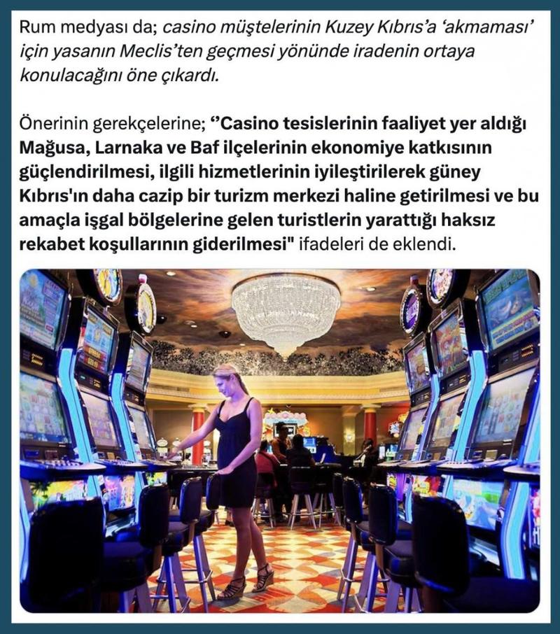 “Casino, Kıbrıs Cumhuriyeti’nde eşsiz bir iştir!”